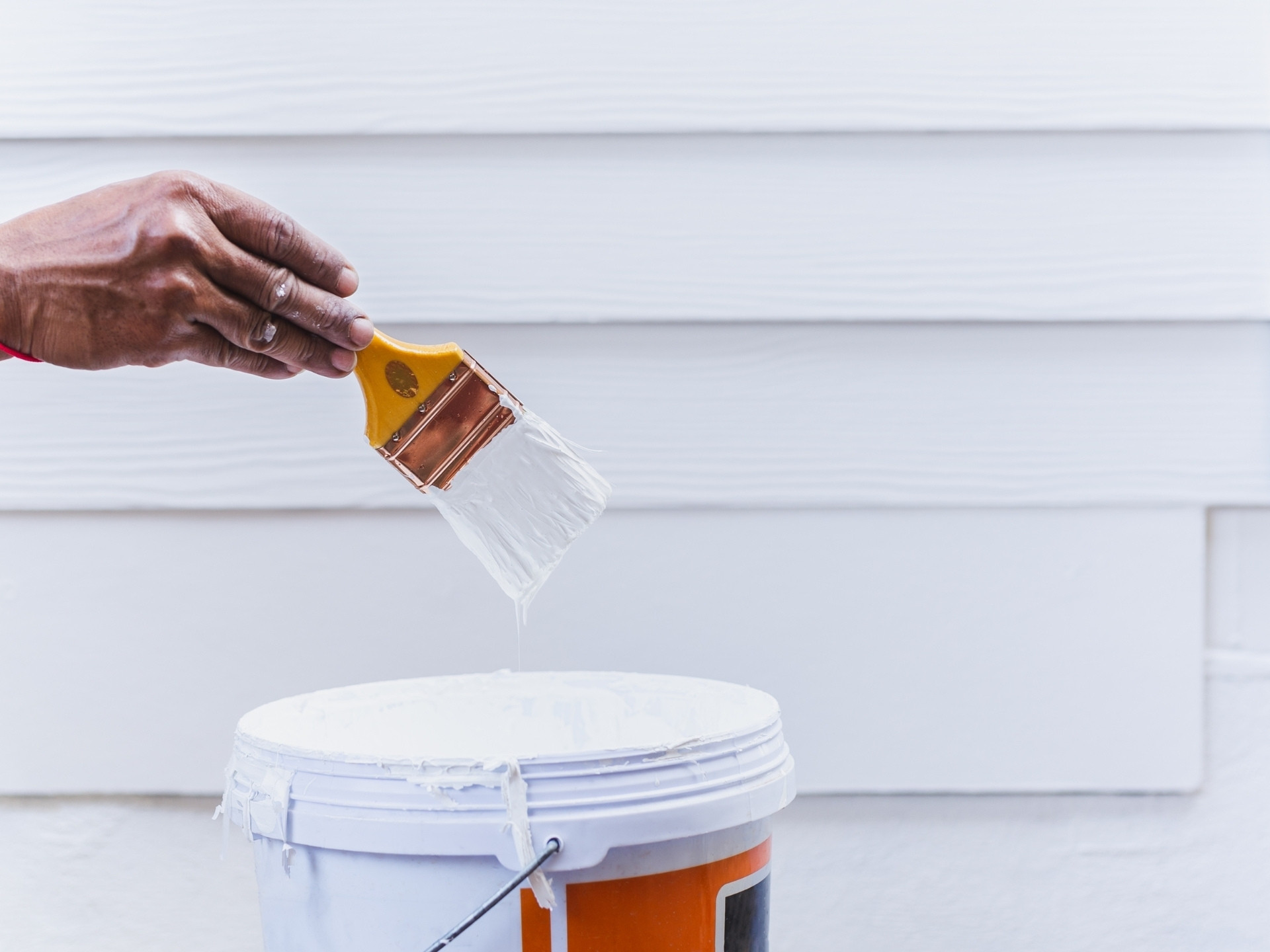 Interior Painting Painters in Wellington: How to Compare, Choose, and Save Money 1 Interior house painter dipping brush into low-VOC white paint—ideal for safe, long-lasting finishes in Wellington homes